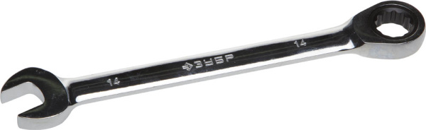 Комбинированный гаечный ключ трещоточный 14 мм, ЗУБР