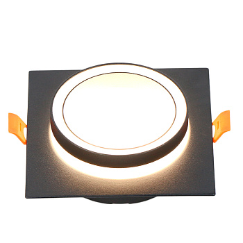 Встраиваемый светильник General GCL-GX53-H38 Вега Квадратный Черный