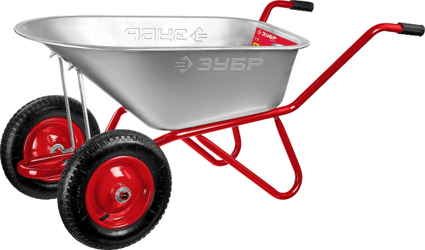 Садово-строительная двухколесная тачка Т-21 90 л 180 кг ЗУБР