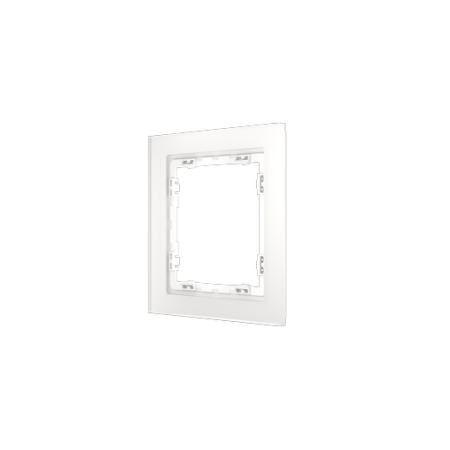 Рамка стеклянная Voltum S70 на 1 пост, (белый, матовый, стекло)