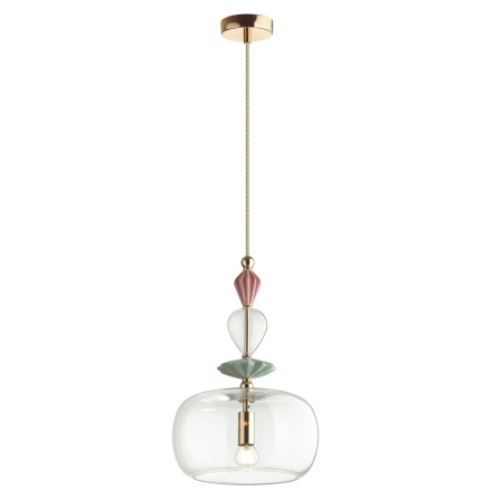 Подвес E14 1*40W BIZET золото/разноцветн./керамика/стекло ODEON LIGHT