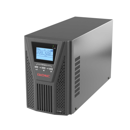 Онлайн ИБП ДКС серии Small Tower, 1000 ВА/900 Вт, 1/1, 2xSchuko, EPO, USB, RS-232, RJ45, 3x7Ач DKC