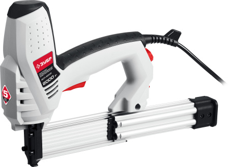 Пистолет скобозабивной (степлер), ЗСП-2000, регулятор силы удара, скоба: 15-25 мм, гвоздь: 15-30 мм, 2000 Вт ЗУБР