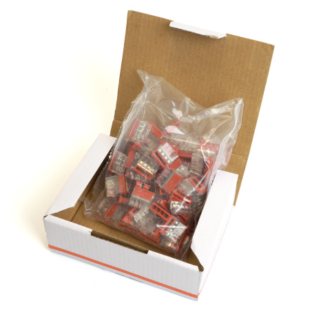 Клемма монтажная 4-проводная STEKKER для 1-жильного проводника, LD2273-204