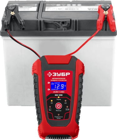 АЗУ-140 автоматическое зарядное устройство: 6/12 В, 6А. ЗУБР