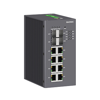 Промышленный управляемый коммутатор, с поддержкой PoE, арт. N2000-4GX8GP-P4 DKC