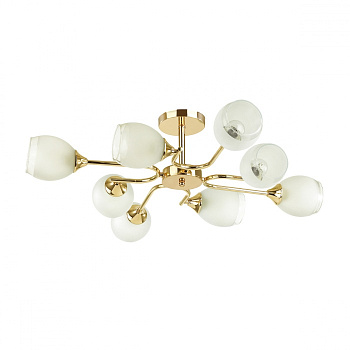 Люстра потолочная E27 8*60W 220V JOLENE золотой,белый LUMION