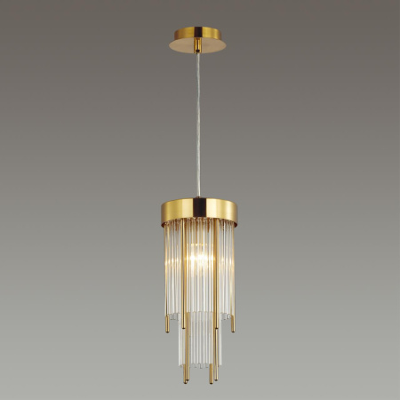 Подвес E14 1*40W YORK золото/металл/стекло ODEON LIGHT