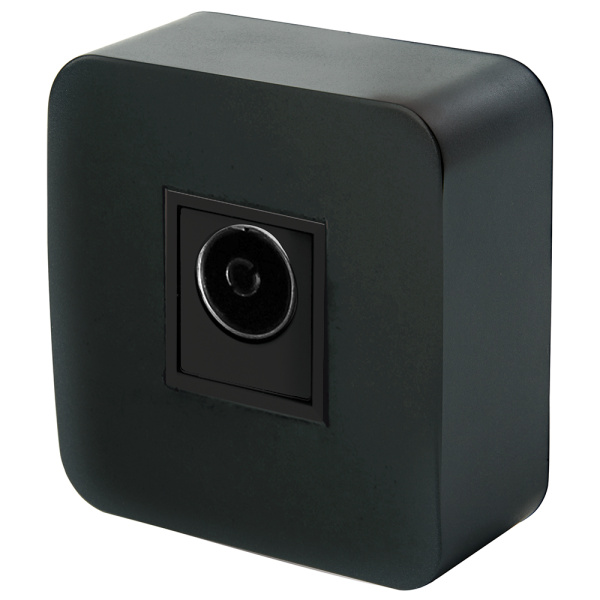 Розетка TV открытой установки, 1-местная, STEKKER, 75 Ом, 5-862МГц, серия София, черный, MST00-10-02 Розетка TV открытой установки, 1-местная, STEKKER, 75 Ом, 5-862МГц, серия София, черный, MST00-10-02