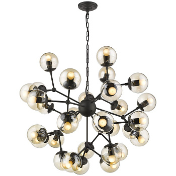 Люстра подвесная Черный/Янтарный E27 30*60Вт WE236.30.023 WERTMARK