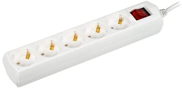 Удлинитель У05В 5 мест 2P+PE/7м 3х1мм2 10А/250В GENERICA
