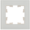 BRITE Рамка 1-мест. РУ-1-2-Бр стекло бел. матовый IEK