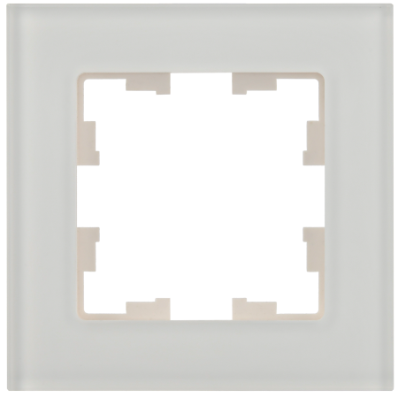 BRITE Рамка 1-мест. РУ-1-2-Бр стекло бел. матовый IEK