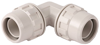 Соединитель "ШиреФит" угловой 90° "штуцер с гайкой - штуцер с гайкой", 20мм ЗУБР