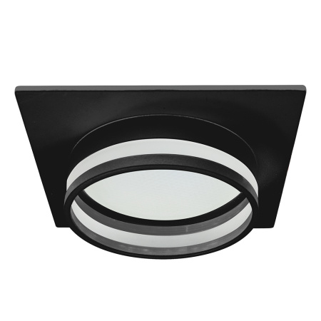 Светильник потолочный встраиваемый, 15W 230V GX53, черный, квадрат, без лампы, DL503 LUNA Feron