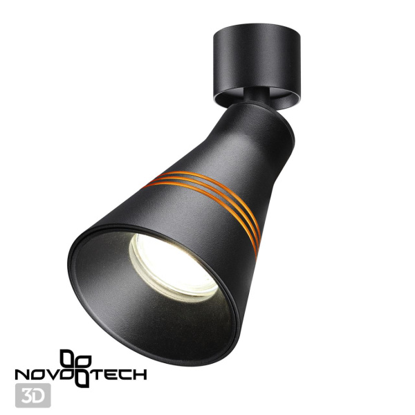 Св-к накл.IP20 GU10 9W 220V SOBIT черный NOVOTECH