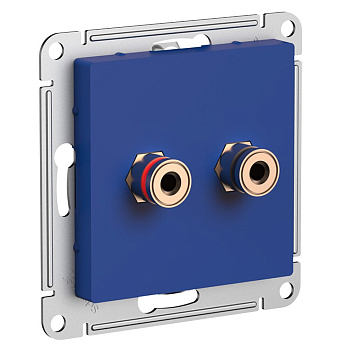 ATLASDESIGN Аудиорозетка двойная скрытой установки, аквамарин Schneider Electric