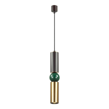 Подвес GU10 1*5W SAKRA черный/золото/зеленый ODEON LIGHT