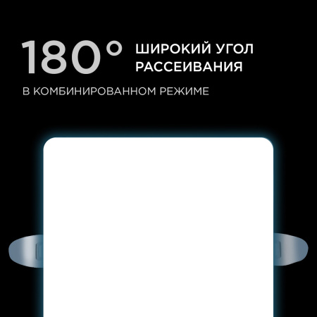 06-117 Панель светодиодная встраиваемая безрамочная FLP, 16Вт (12Вт+4Вт), 230В/50Гц, 1360лм, 6500К, IP20, 120х120х21мм, квадрат, 3 режима с... APEYRON