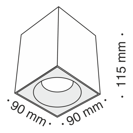 Потолочный светильник 1*GU10 50Вт Белый IP65 Sirius C030CL-01W Technical