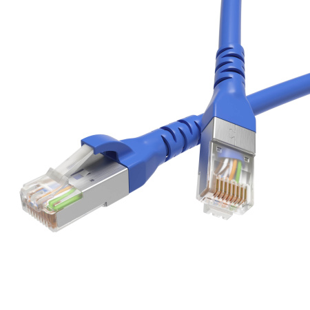 Патч-корд экранированный CAT6 F/UTP 4х2, LSZH, синий, 2.0м DKC