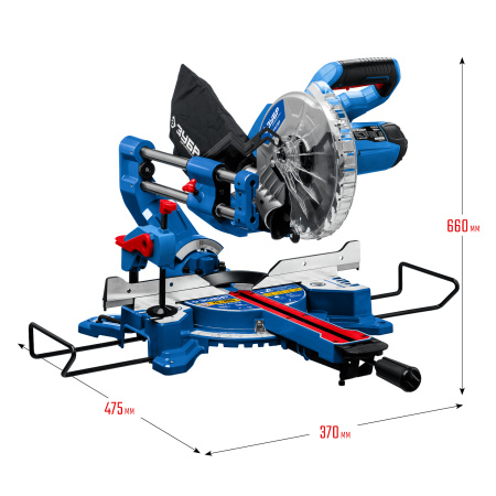 Профессионал ППТ-216-П пила торцовочная с протяжкой, d 216 х 30 мм, 1800 Вт ЗУБР
