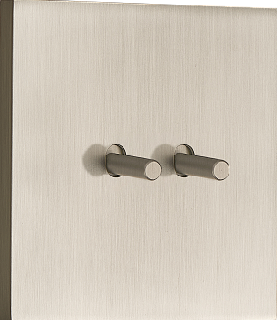 Donel N96 Переключатель на 2 тумблера, Цилиндр, 10AX 250V, Никель, серия DT