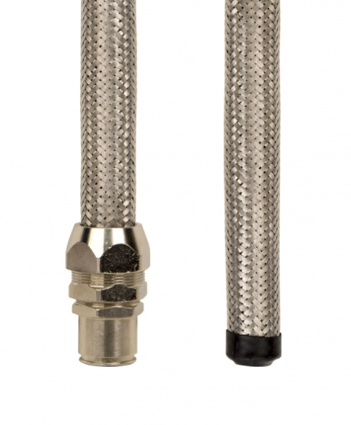 Металлорукав DN 10мм в гладкой EVA изоляции и оплетке из нержавейщей стали, Dвн 10,0 мм, Dнар 15,0, 50 м DKC