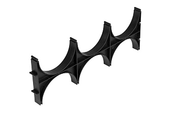 Кластер для двустенных труб d75 мм, тройной, двухсторонний Промрукав (176 шт/кор)