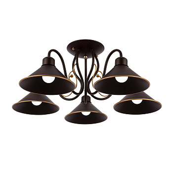 Люстра потолочная Темно-коричневый/Черный E27 5*60Вт SLE120402-05 EVOLUCE