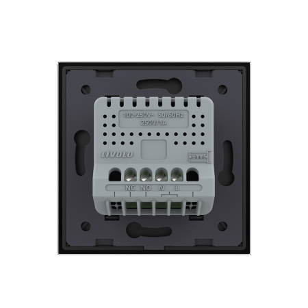 Розетка электрическая + USB type-C с блоком питания 18W Livolo 1 пост Черная VL-C7CTF16A.UC18W-2BP