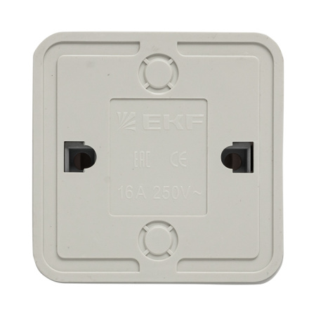 Рим Выключатель 2-клавишный с индикатором 10А белый EKF