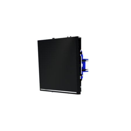 Проходной переключатель встраиваемый Voltum S70 одноклавишный с подсветкой 10А, (черный матовый)