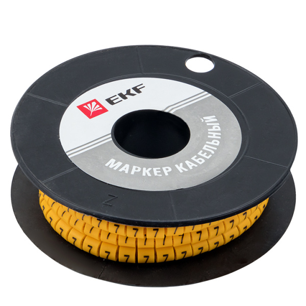 Маркер кабельный 4,0 мм2 "7" (500 шт) (ЕС-2) PROxima EKF