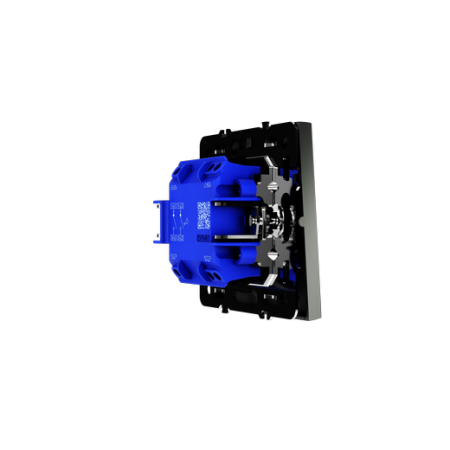 Выключатель с самовозвратом встраиваемый Voltum S70 двухклавишный 10А, (титан)
