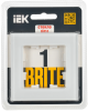 BRITE Рамка 1-мест. РУ-1-2-Бр стекло бел. матовый IEK