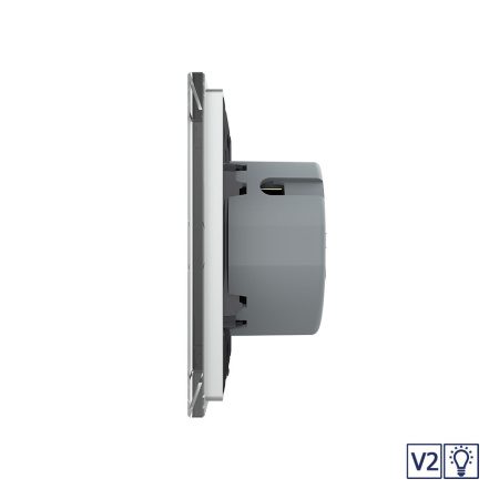 Сенсорный диммер версия 2, 1 клавиша 1 пост Серый Livolo