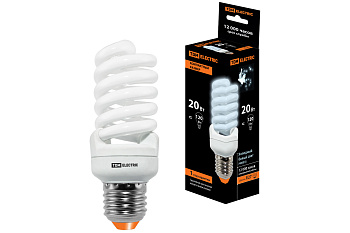 Лампа энергосберегающая КЛЛ-FSТ2-20 Вт-4000 К–Е27 КОМПАКТ (41х108 мм) TDM Лампа энергосберегающая КЛЛ-FSТ2-20 Вт-4000 К–Е27 КОМПАКТ (41х108 мм) TDM