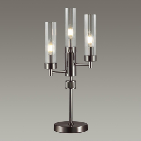 Настольная лампа E14 3*40W 220V KAMILLA черный хром LUMION