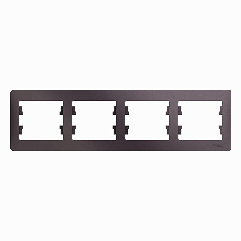 GLOSSA  Рамка горизонтальная 4 пост . сиреневый туман IP20 Schneider Electric