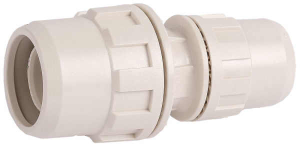 Соединитель "ШиреФит" редукционный "штуцер с гайкой - штуцер с гайкой", 20мм-16мм ЗУБР