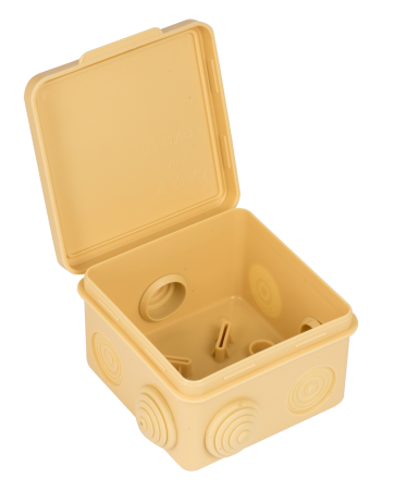 Коробка распределительная КМР-030-031 с крышкой (80х80х50) 7 мембранных вводов светлое дерево IP54 PROxima EKF