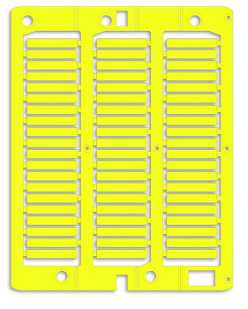 Маркировка для провода, жесткая, для трубочек. 4х23мм. Желтая DKC