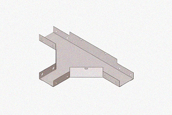 Лоток тройниковый глухой ОТГ 400х50 УТ1,5, горячее цинкование, S1,5