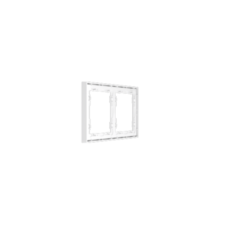Рамка пластиковая Voltum S70 на 2 поста, (белый глянцевый)