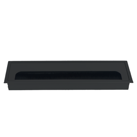 Donel Кабельный громмет (лючок) в стол, 280*80мм, цвет: черный