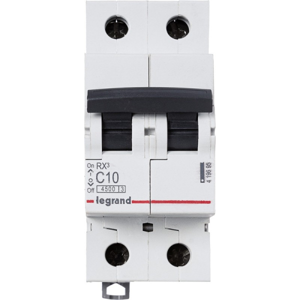 Выключатель автоматический ВА МОД 2П RX3 4,5 кА С 10 А LEGRAND