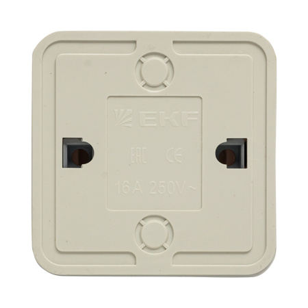 Рим Выключатель 1-клавишный 10А белый EKF
