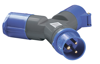 Адаптер двухлучевой ССИ-1012 2P+PE 16А 200-250В IP44 IEK