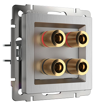 Акустическая розетка (cеребряный рифленый) СУ IP20 Werkel Акустическая розетка (cеребряный рифленый) СУ IP20 Werkel